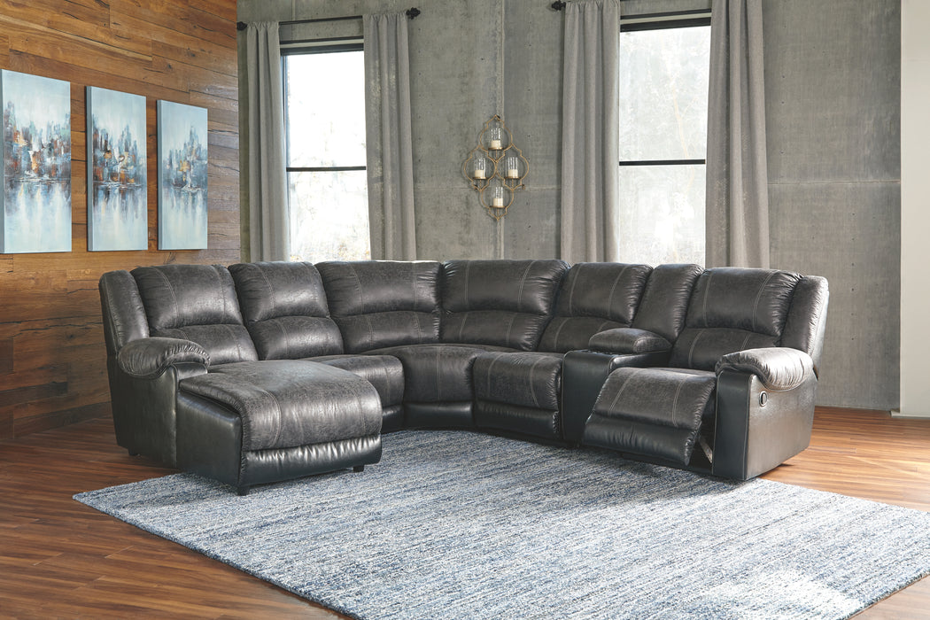 Nantahala Signature Design by Ashley 6-Piece Reclining Sectional