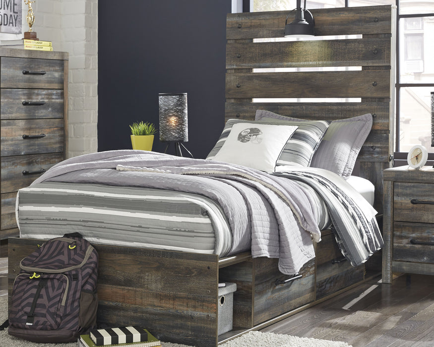 Drystan Signature Design by Ashley Bed with 4 Storage Drawers