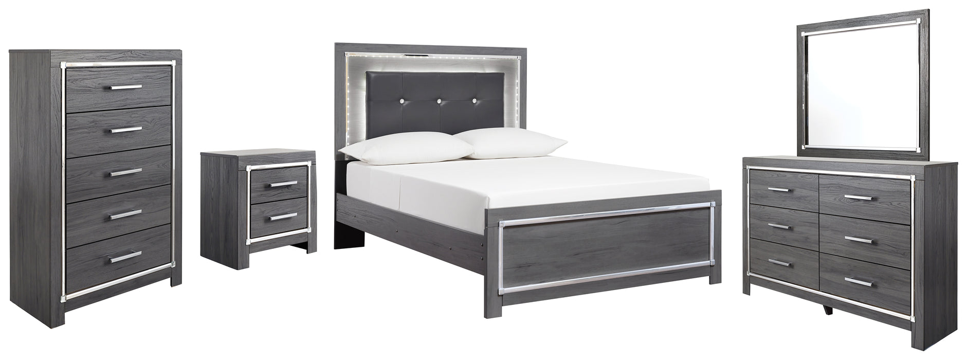 Lodanna Signature Design 7-Piece Bedroom Set with Chest of Drawers