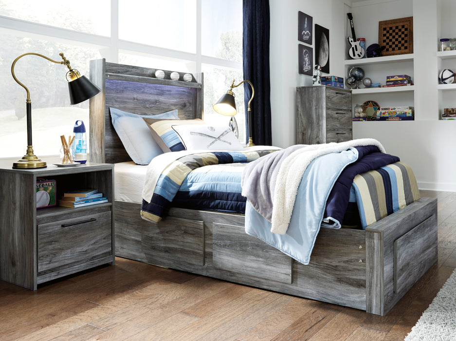 Baystorm Signature Design by Ashley Bed with 3 Storage Drawers