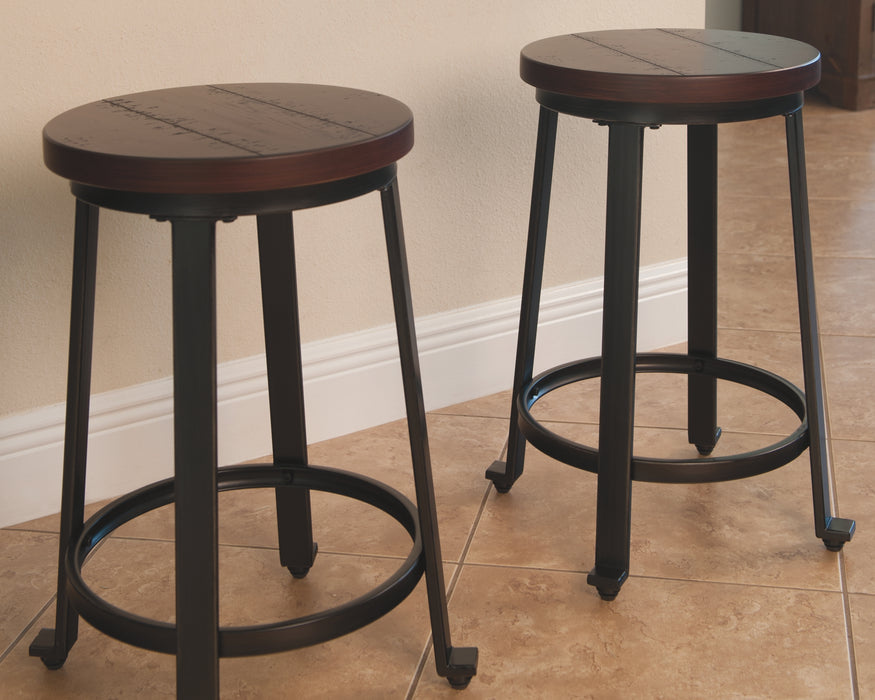 Challiman Signature Design by Ashley Barstool Set of 2