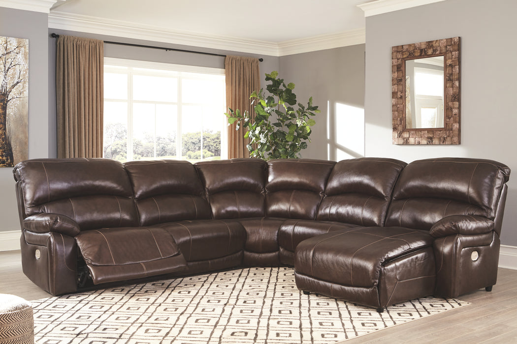 Hallstrung Signature Design by Ashley 5-Piece Power Reclining Sectional with Chaise