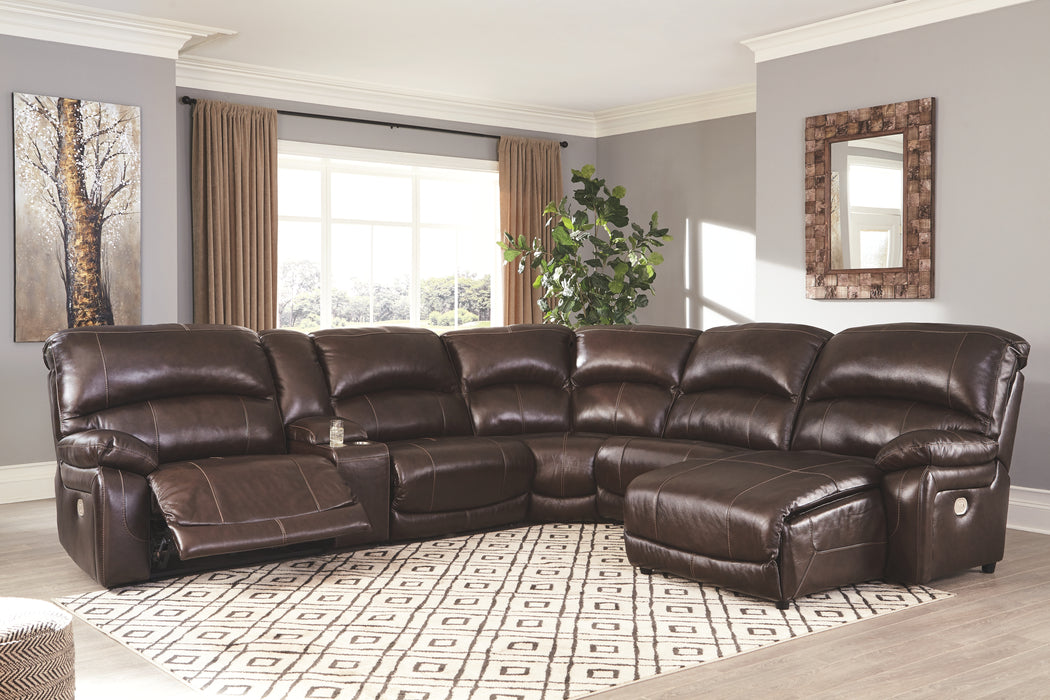 Hallstrung Signature Design by Ashley 6-Piece Power Reclining Sectional with Chaise